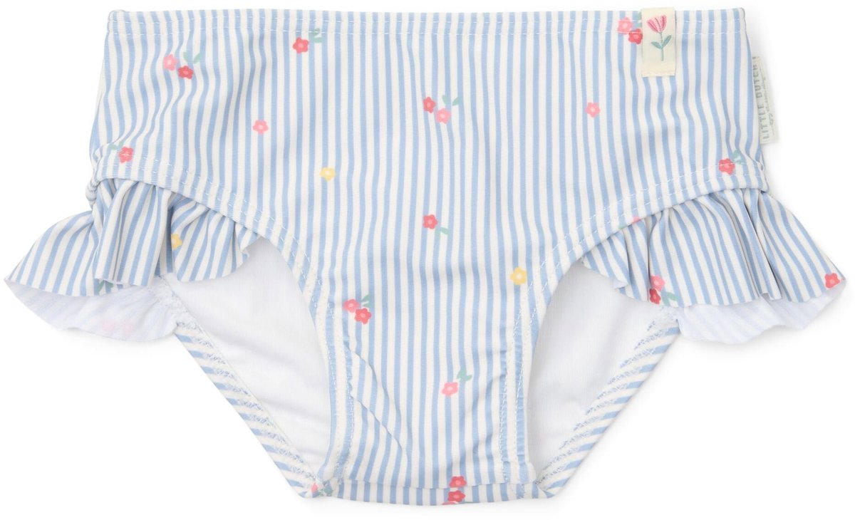 Little Dutch Sunny Flowers - bikinibroek - blauw - 74/80