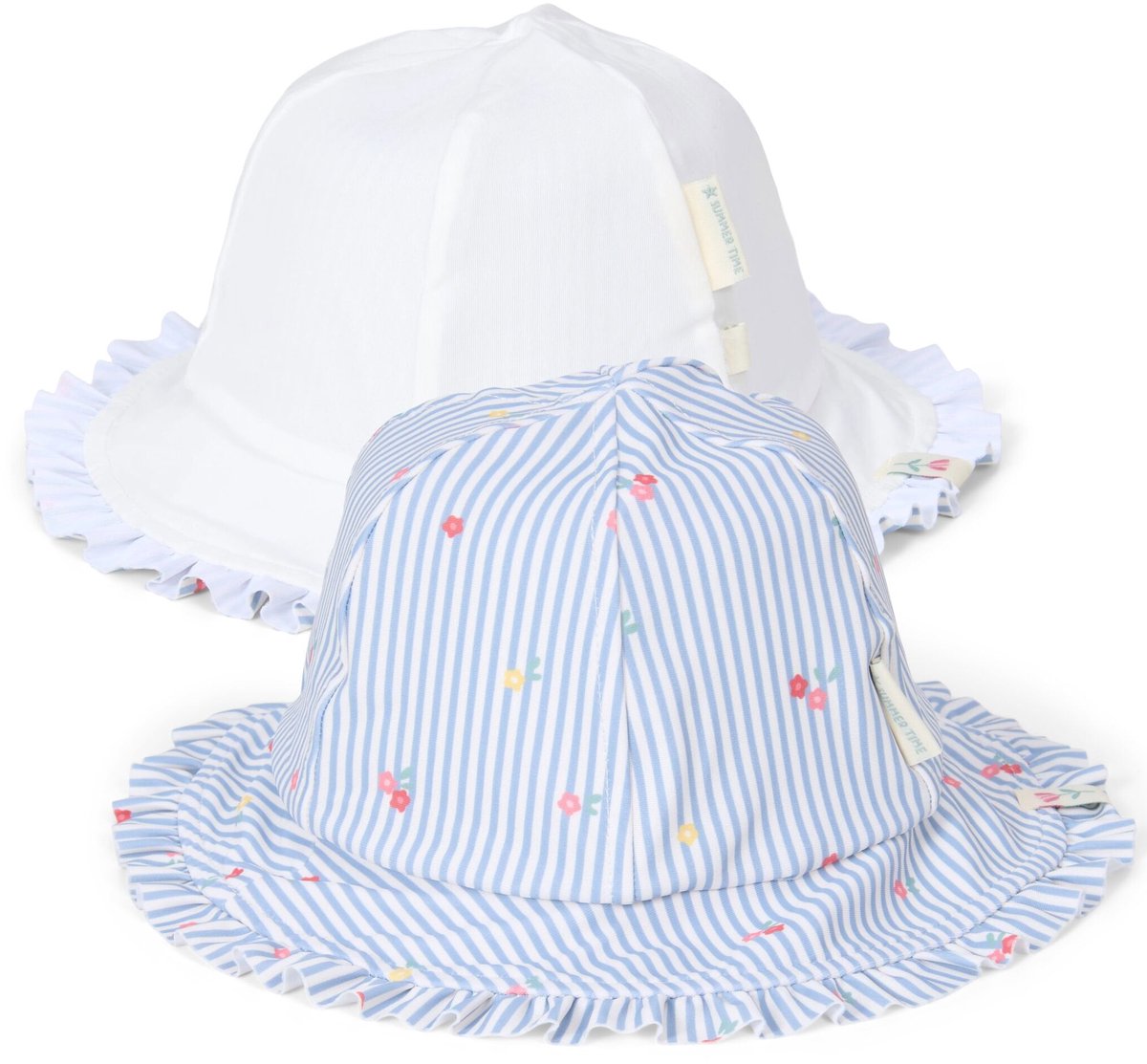 Little Dutch Sunny Flowers - omkeerbaar hoed - blauw - size 1