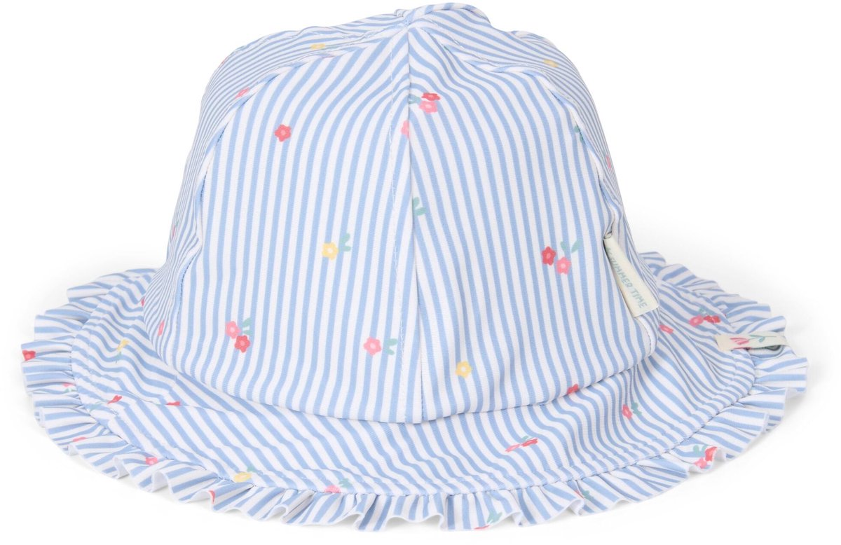 Little Dutch Sunny Flowers - omkeerbaar hoed - blauw - size 2