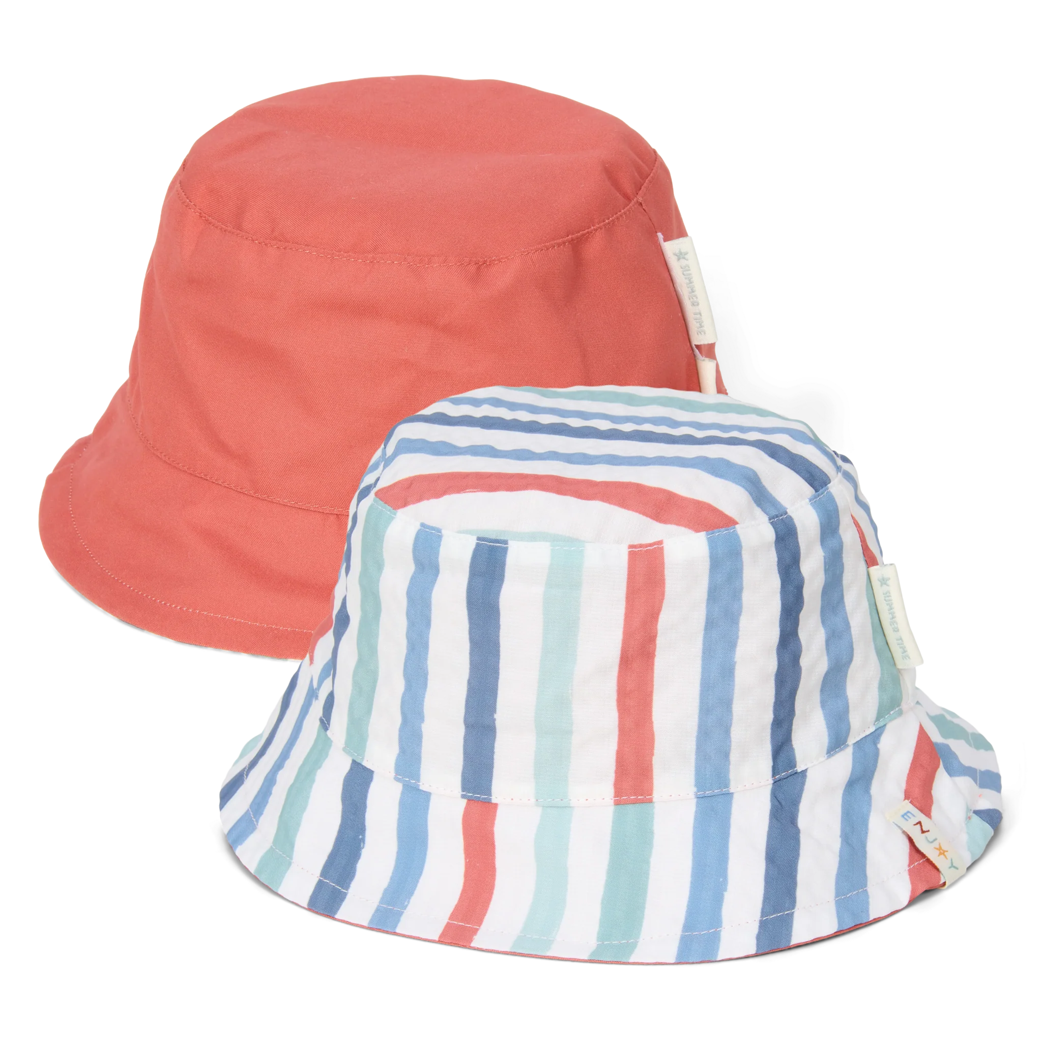 Little Dutch omkeerbaar bucket hat streep - multi color - size 3