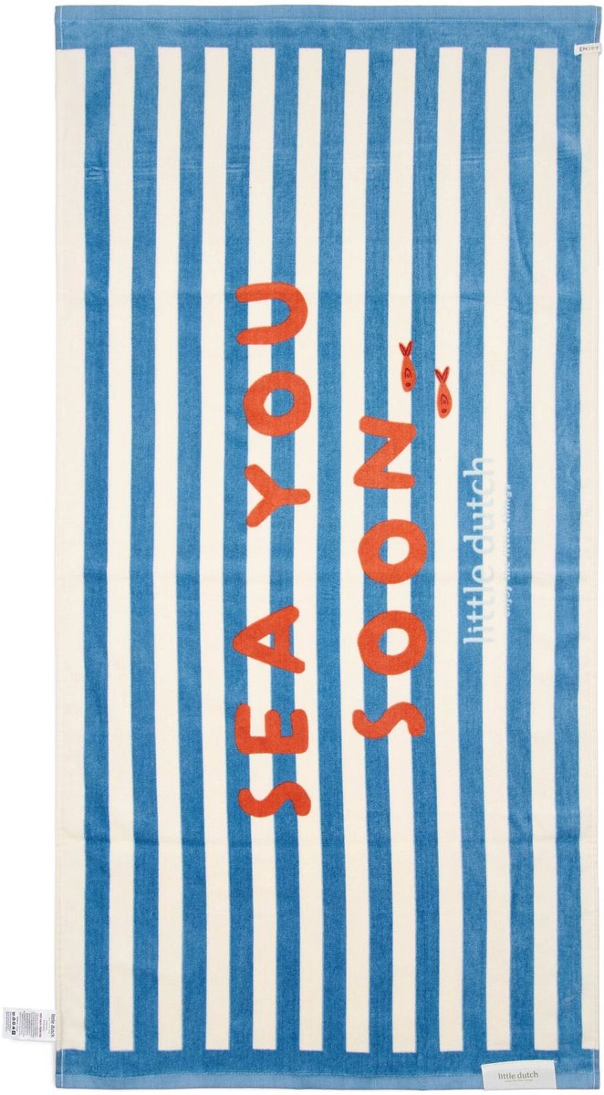 Little Dutch Sea Life Ocean - stranddoek - blauw