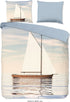 GOODMORNING Dekbedovertrek kids- 140x220 cm - 33202 - blauw - zeilboot