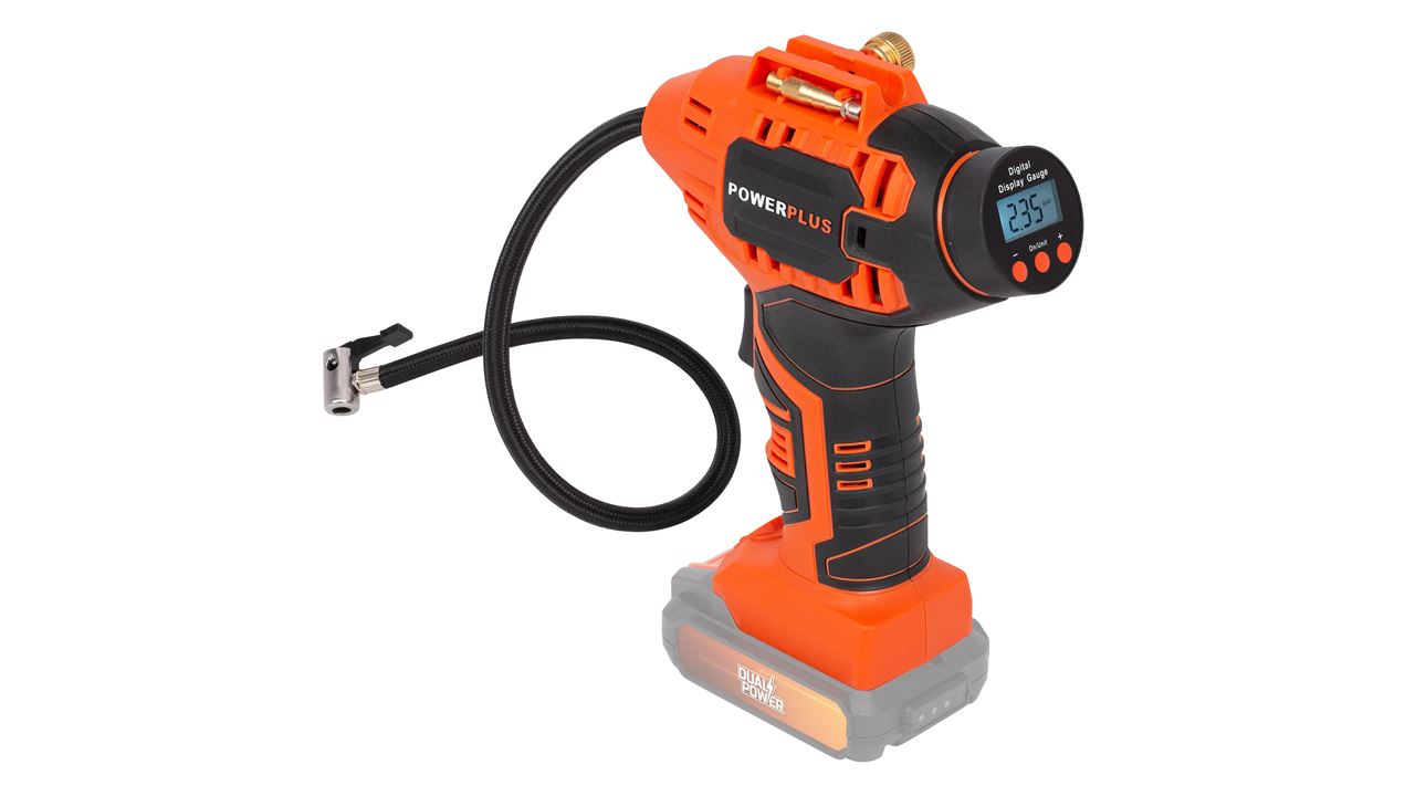 POWERPLUS Luchtpomp 20V excl. batterij en lader