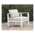 FLINT Loungezetel - alu sand/ teak met kussen licht bruin