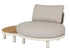 WASHINGTON Lounge zetel - alu sand/ rope sand met kussens l.bruin