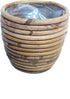 Bloempot ballon stripe - 13x11cm