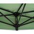 Polyester outdoor - 270x135x235cm- groen m/franjes halve terrasparasol