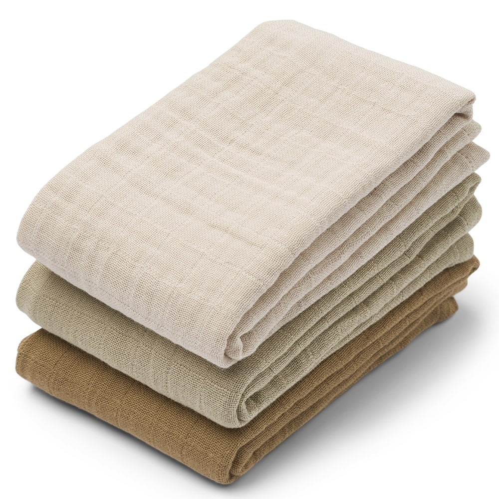 LIEWOOD Lewis hydrofiel doek 3pack - sandy mix