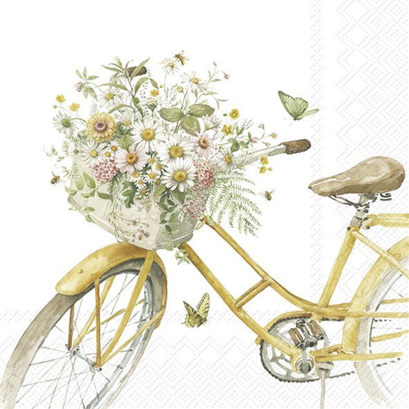 IHR Lunchservet 33x33cm - Flower bike 1068100