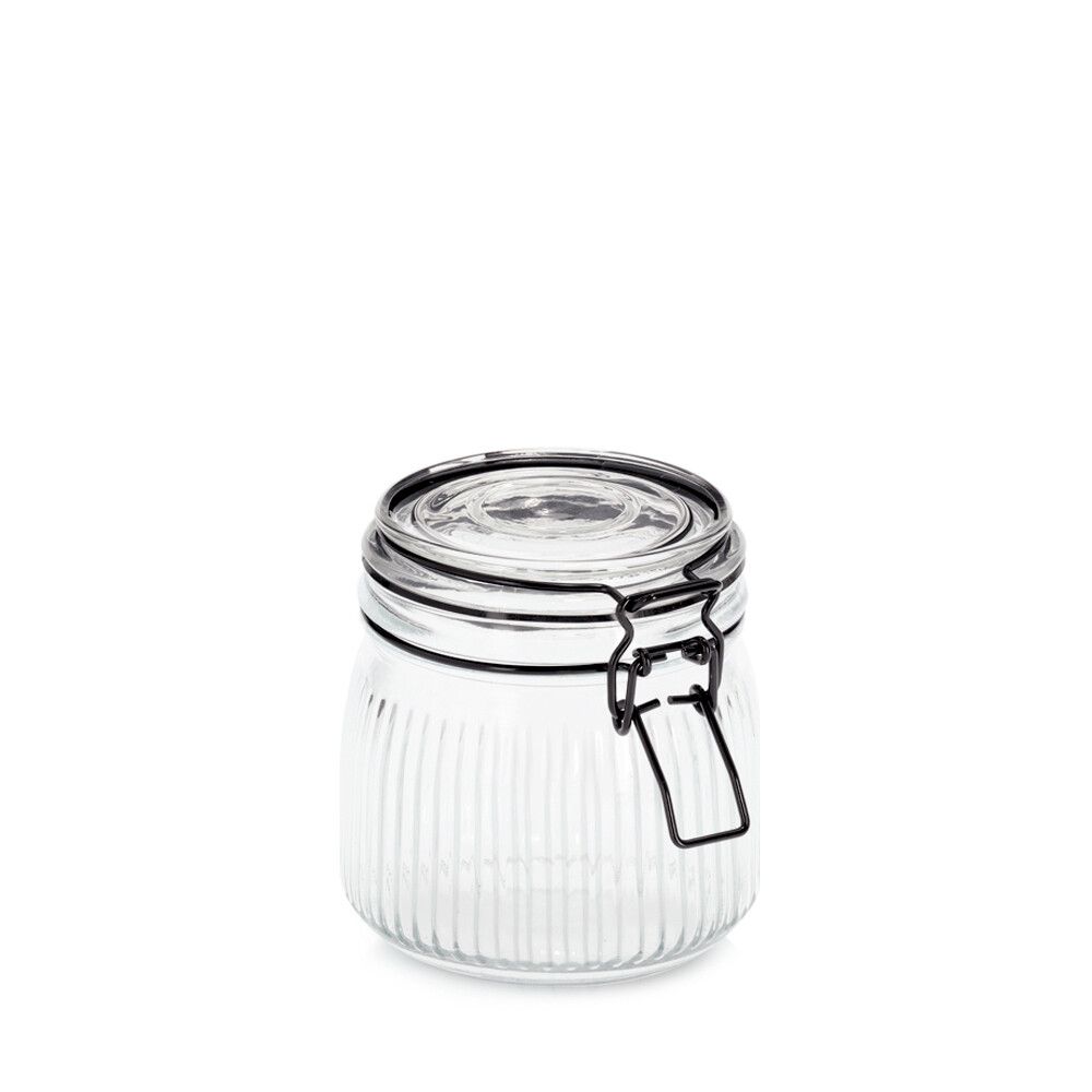 ZELLER Bewaarpot glas 550ml met clip
