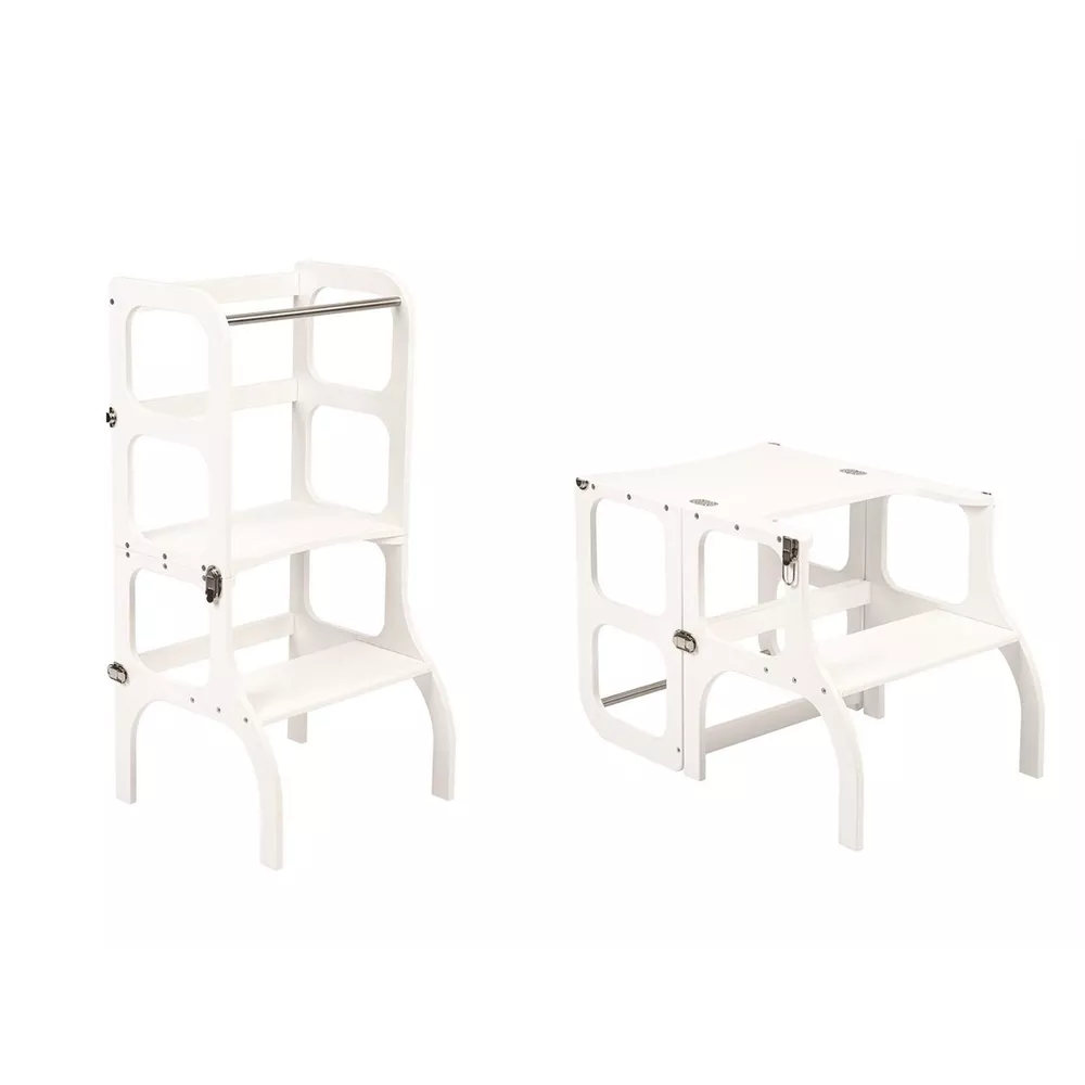 ETTE TETE Step 'n' Sit helper toren - wit
