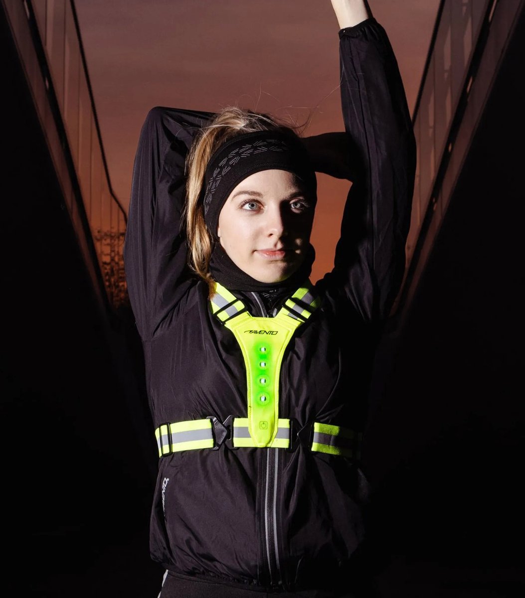 AVENTO Sport veiligheidsvest met LED - oplaadbaar