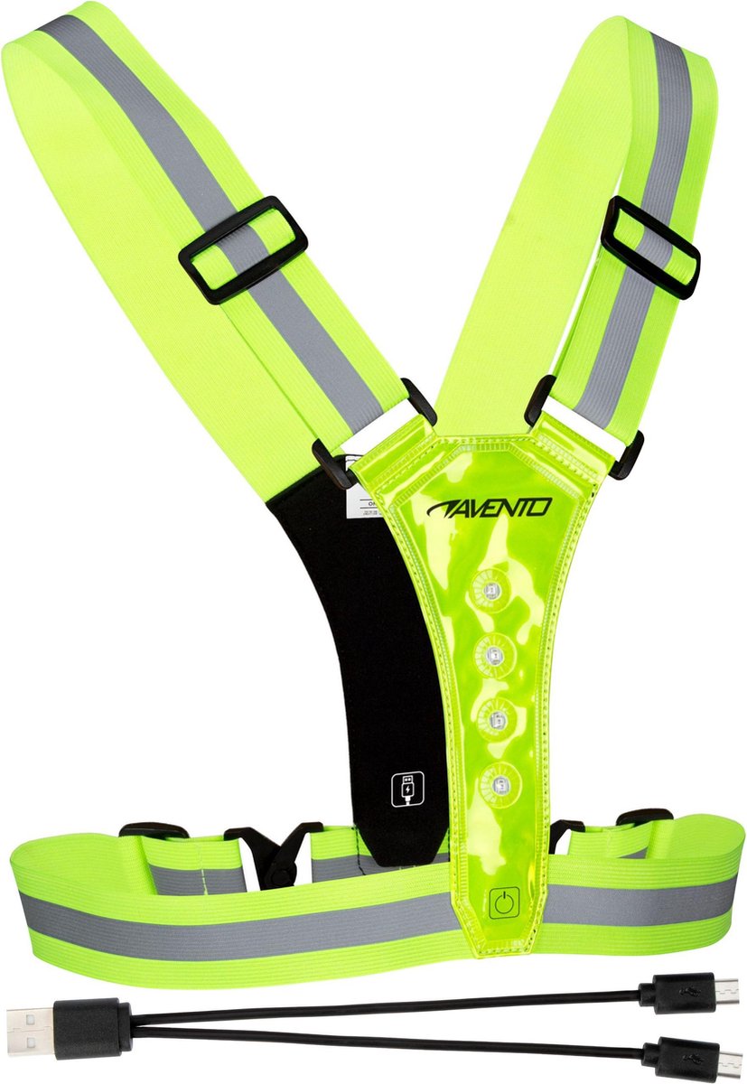 AVENTO Sport veiligheidsvest met LED - oplaadbaar