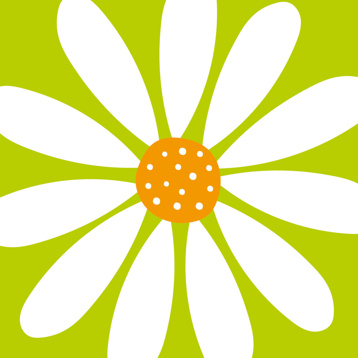 PPD Servetten - 33x33cm - Happy flower green