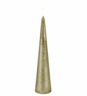 Kegelkaars LED ko Lyon 5x25cm - goud
