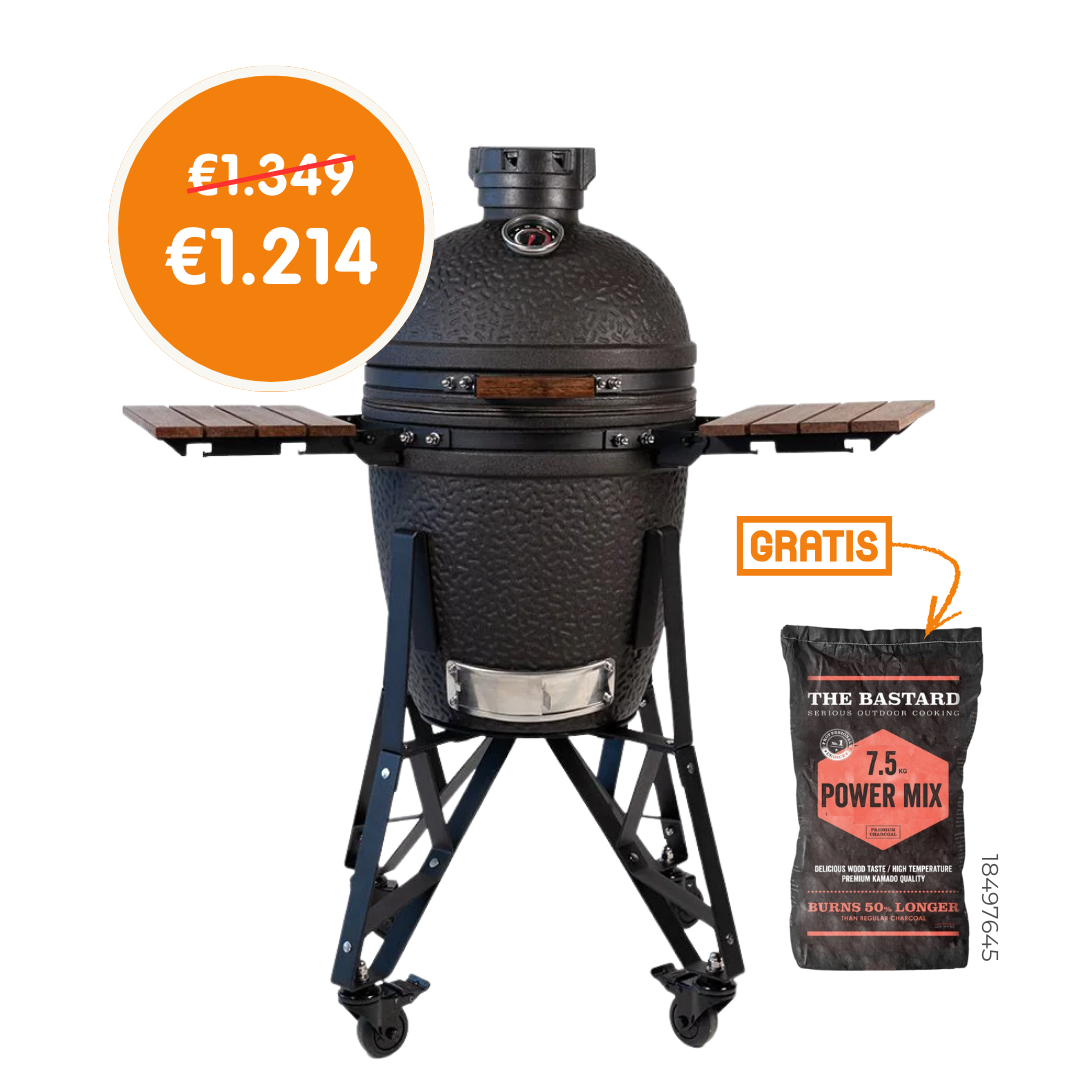 THE BASTARD Urban - Medium compleet TU Kamado BBQ dia 45cm  mat zwart  TU