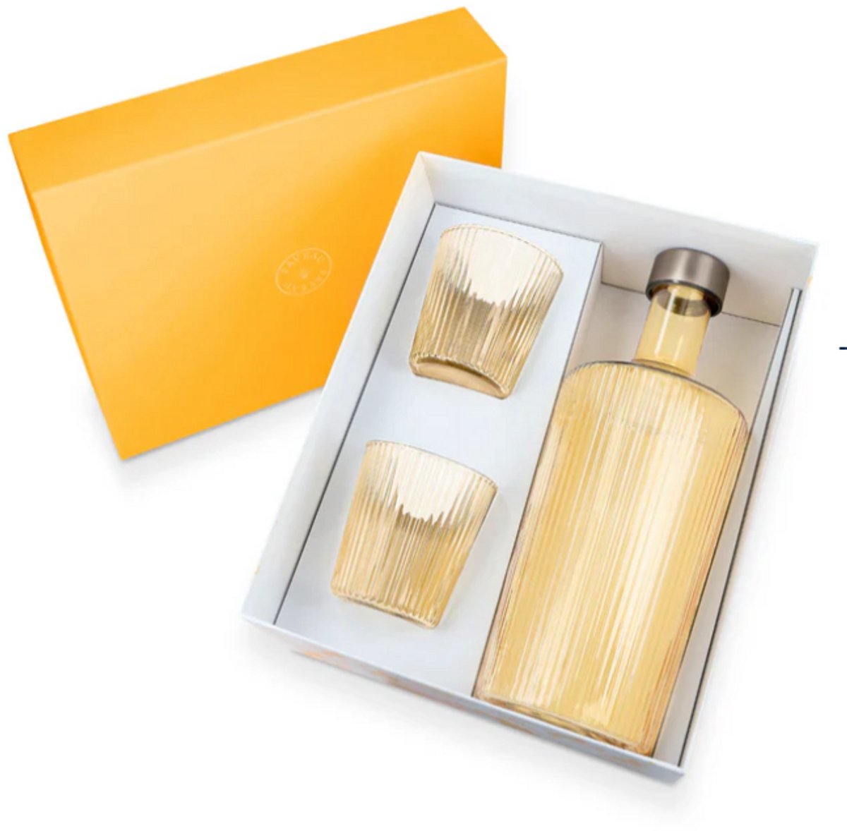 PAVEAU Geschenkset CABLE - fles met 2 glazen