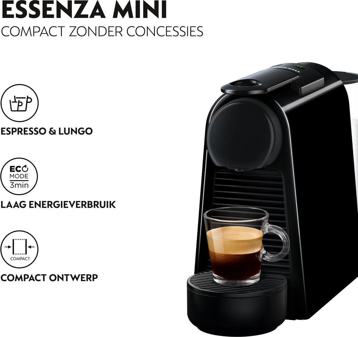 DELONGHI Nespresso essenza mini - mat zwart