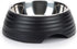 BEEZTEES Hondenvoerbak Rimpu zwart - 22cm RVS/Melamine