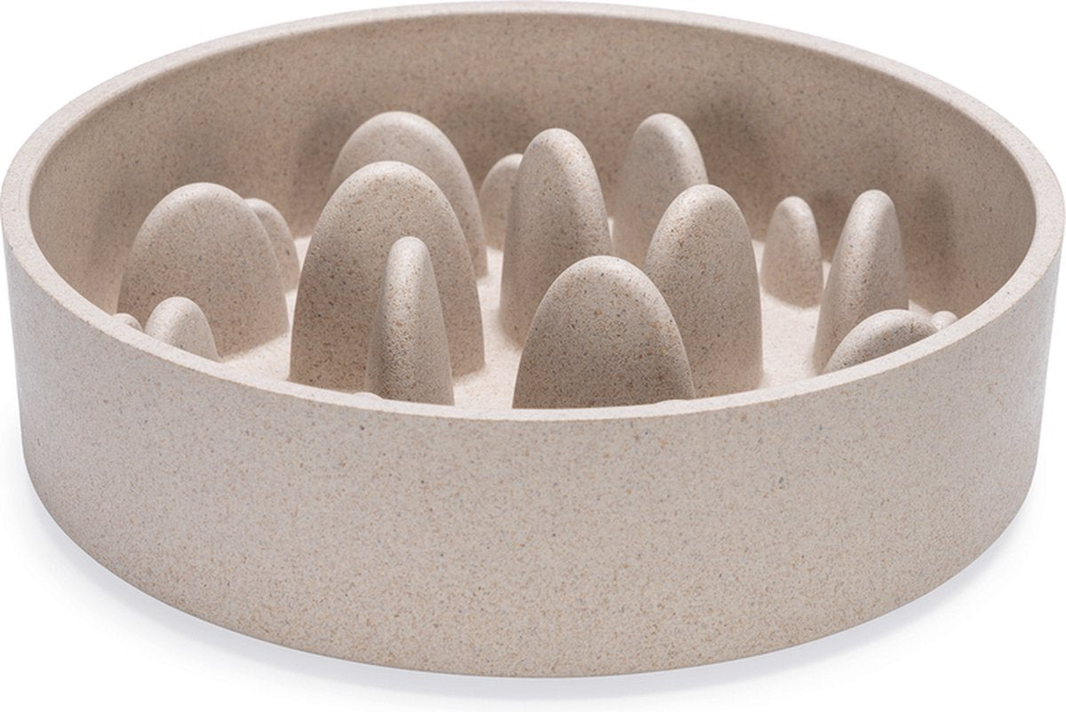 Designed by Lotte Hondenvoerbak POM beige - 21cm Bamboo