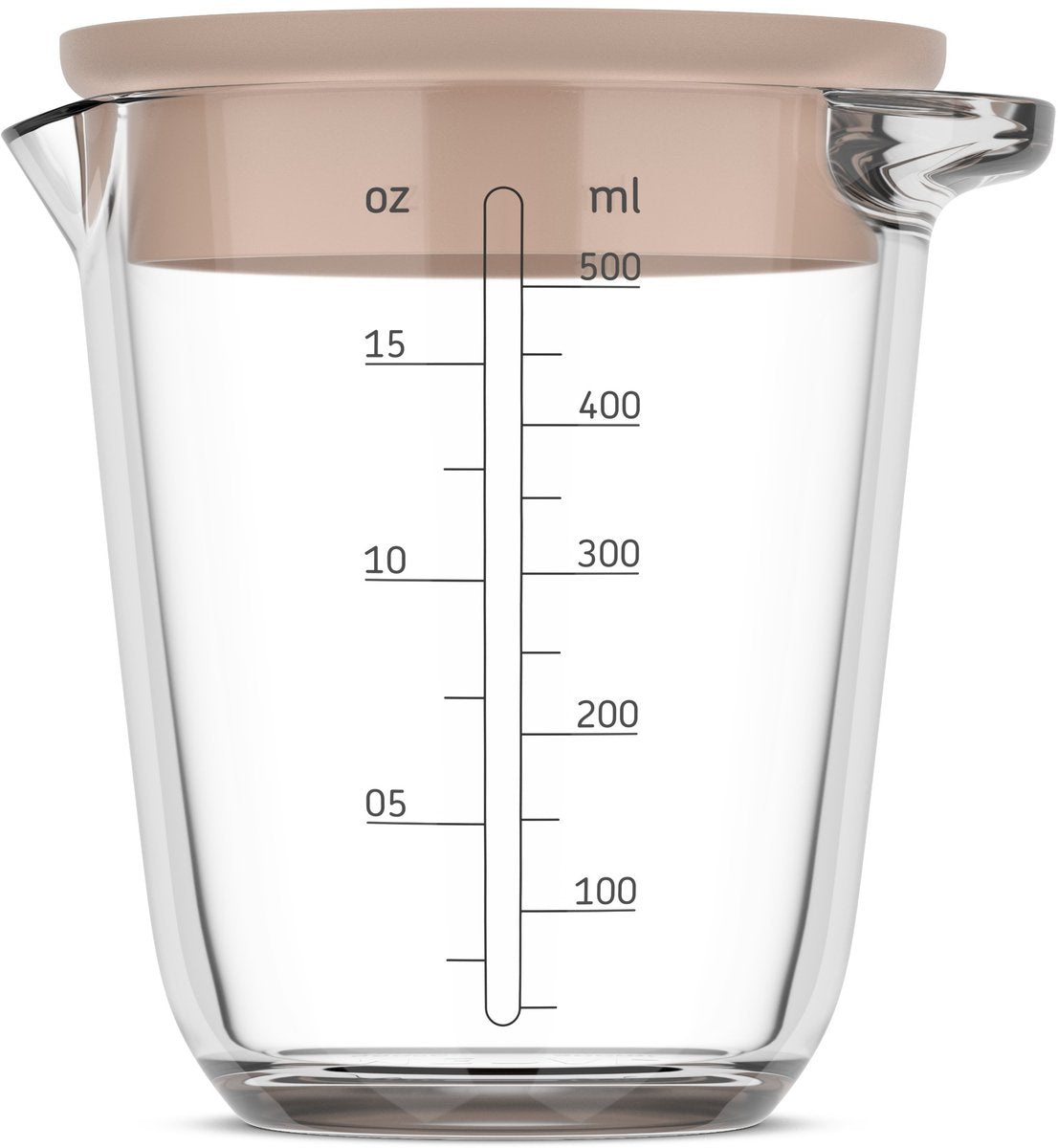 MEPAL glas maatbeker chef it 500 ml met deksel - chalk