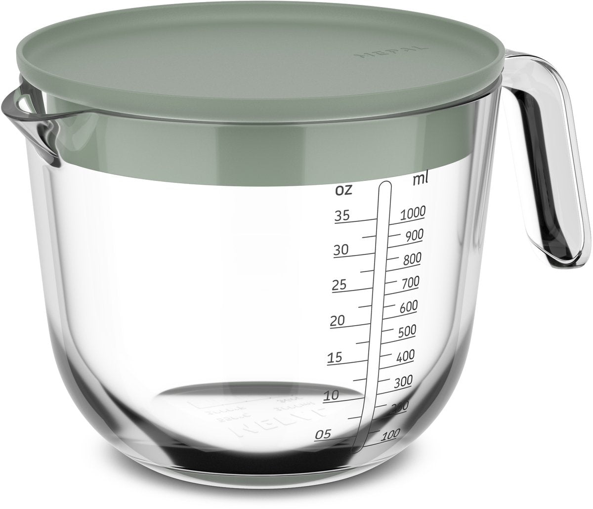 MEPAL glas maatbeker chef it 1000 ml met deksel - nordic sage
