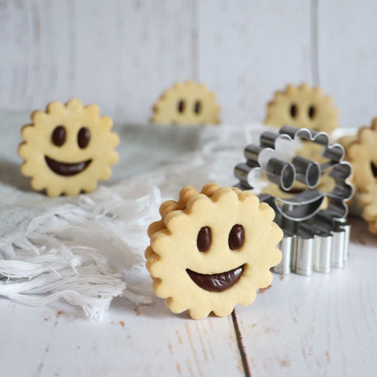 SCRAP COOKING Set van 2 koekjesvormen - Smiley