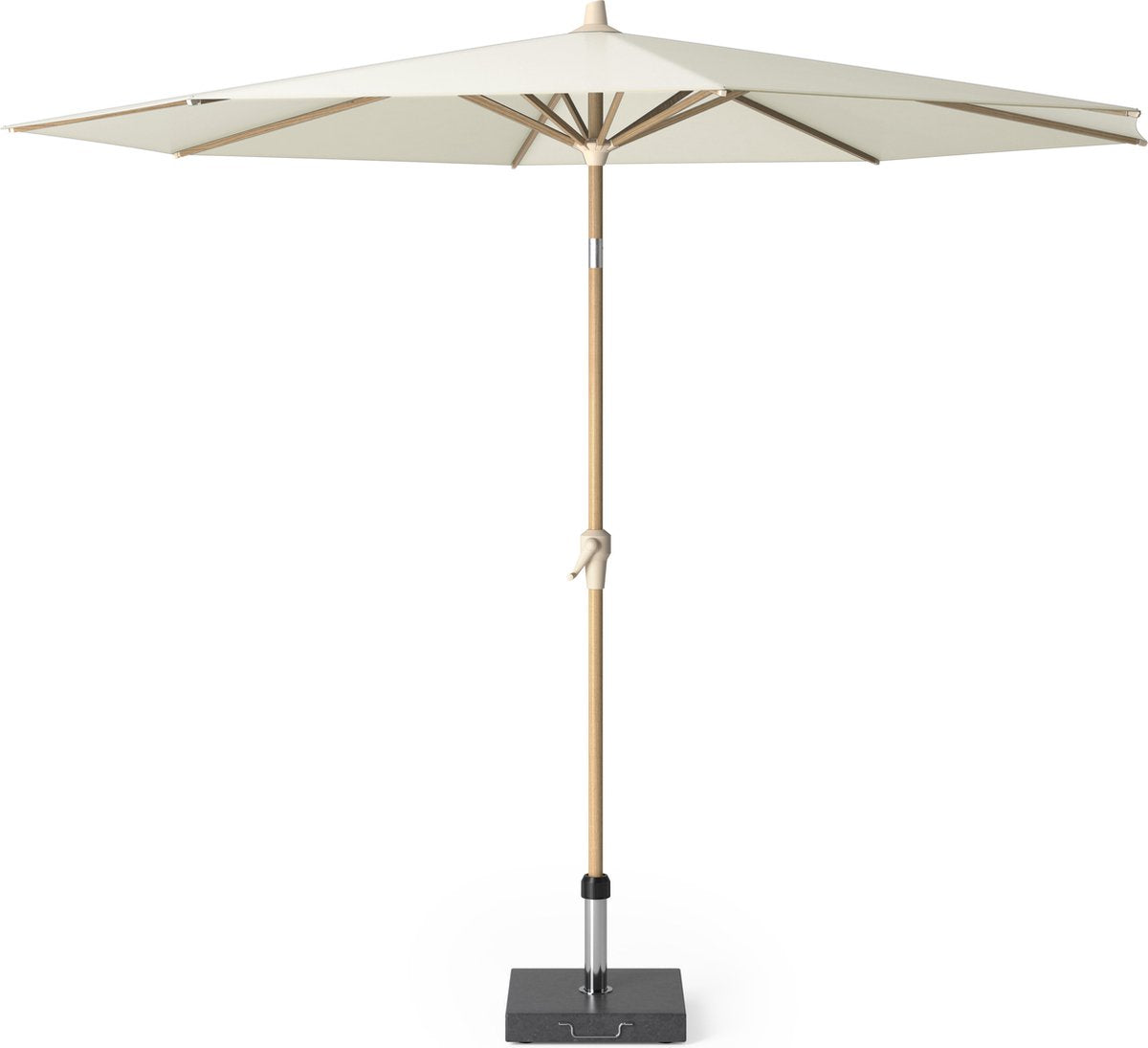 Platinum RIVA parasol 3m - teak look/ ecru excl. voet