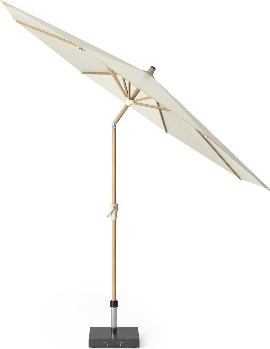 Platinum RIVA parasol 3m - teak look/ ecru excl. voet