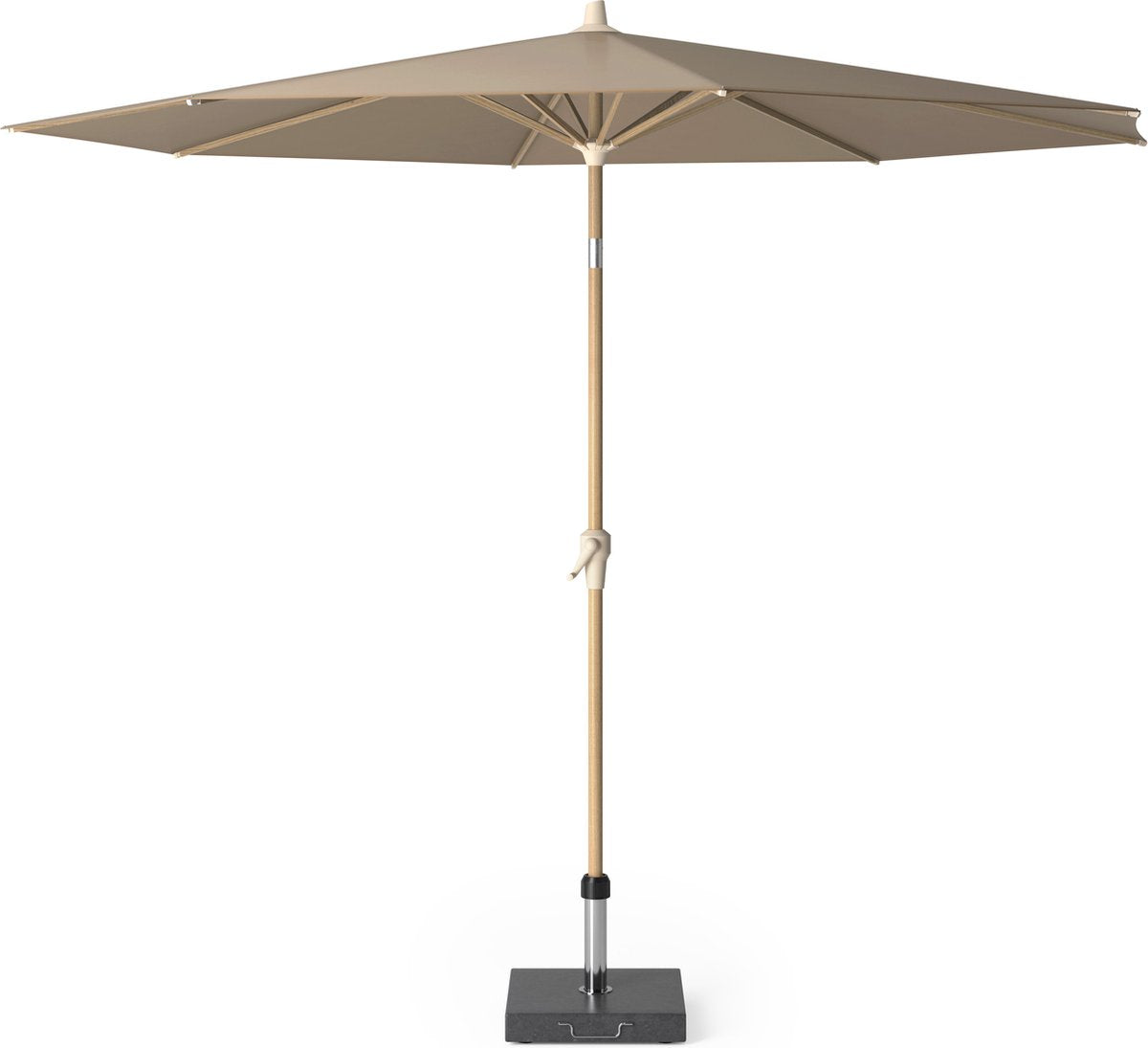 Platinum RIVA parasol 3m - teak look/ taupe excl. voet