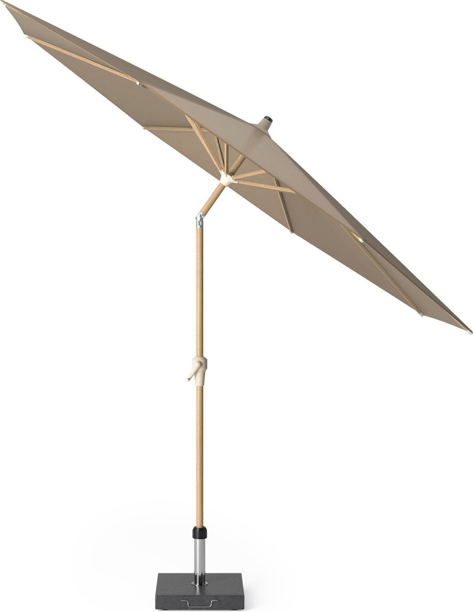 Platinum RIVA parasol 3m - teak look/ taupe excl. voet