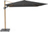 Platinum CHALLENGER T2 premium parasol - 300x300cm - teak look/ faded black