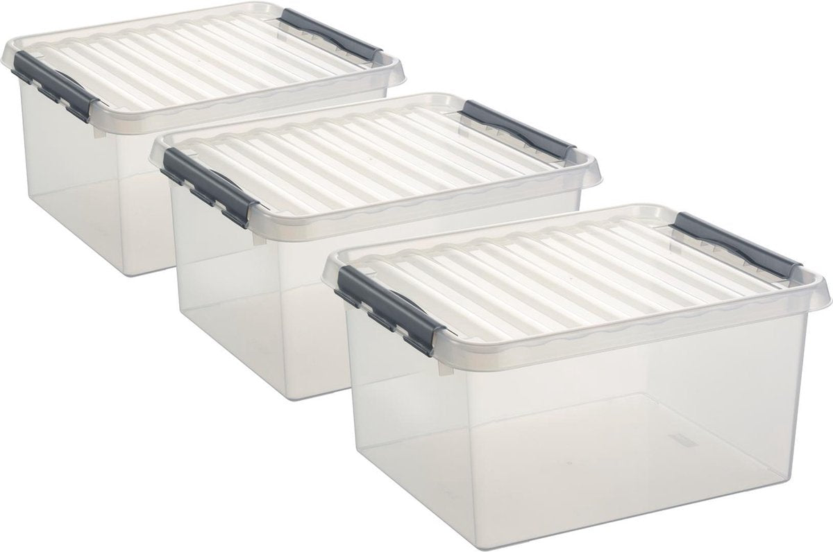 SUNWARE  Q-line Box 36L - set à 3 transparant