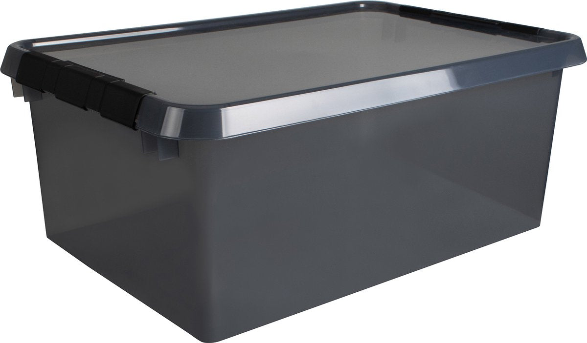 SUNWARE  Comfort Line opbergbox 45L - transparent grijs/ zwart