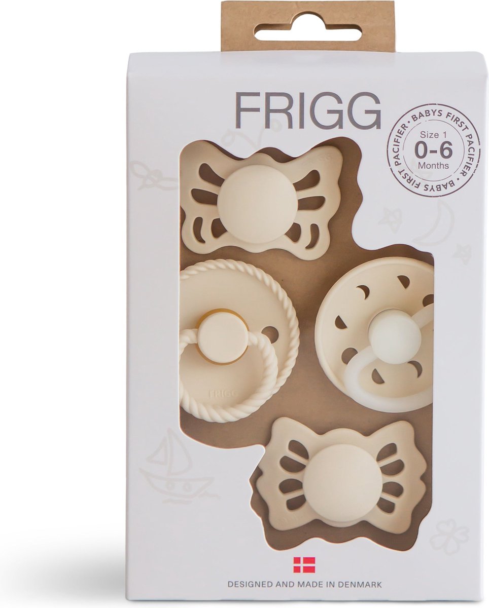 FRIGG Set eerste fopspenen 4st.- cream