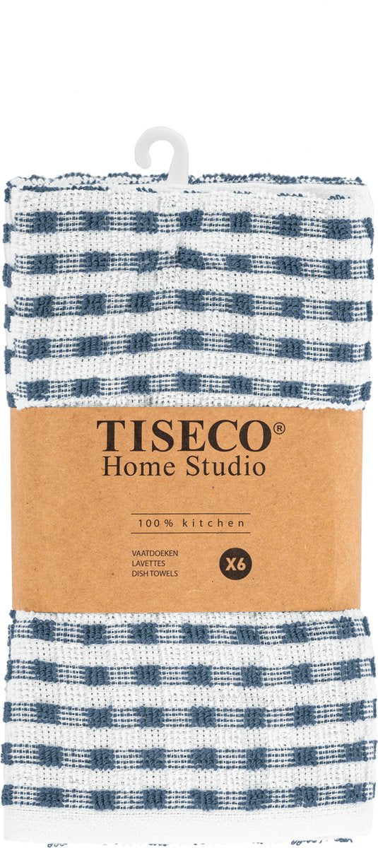 TISECO Oman vaatdoeken 32x35cm 6st.- bluestone