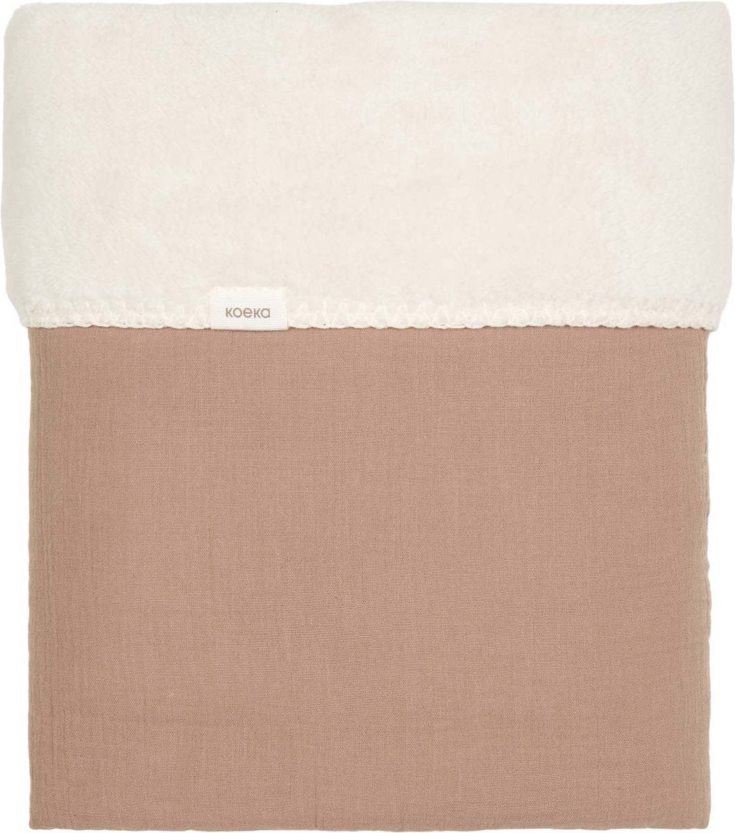 KOEKA Faro wiegdeken - 75x100cm - teddy caffe