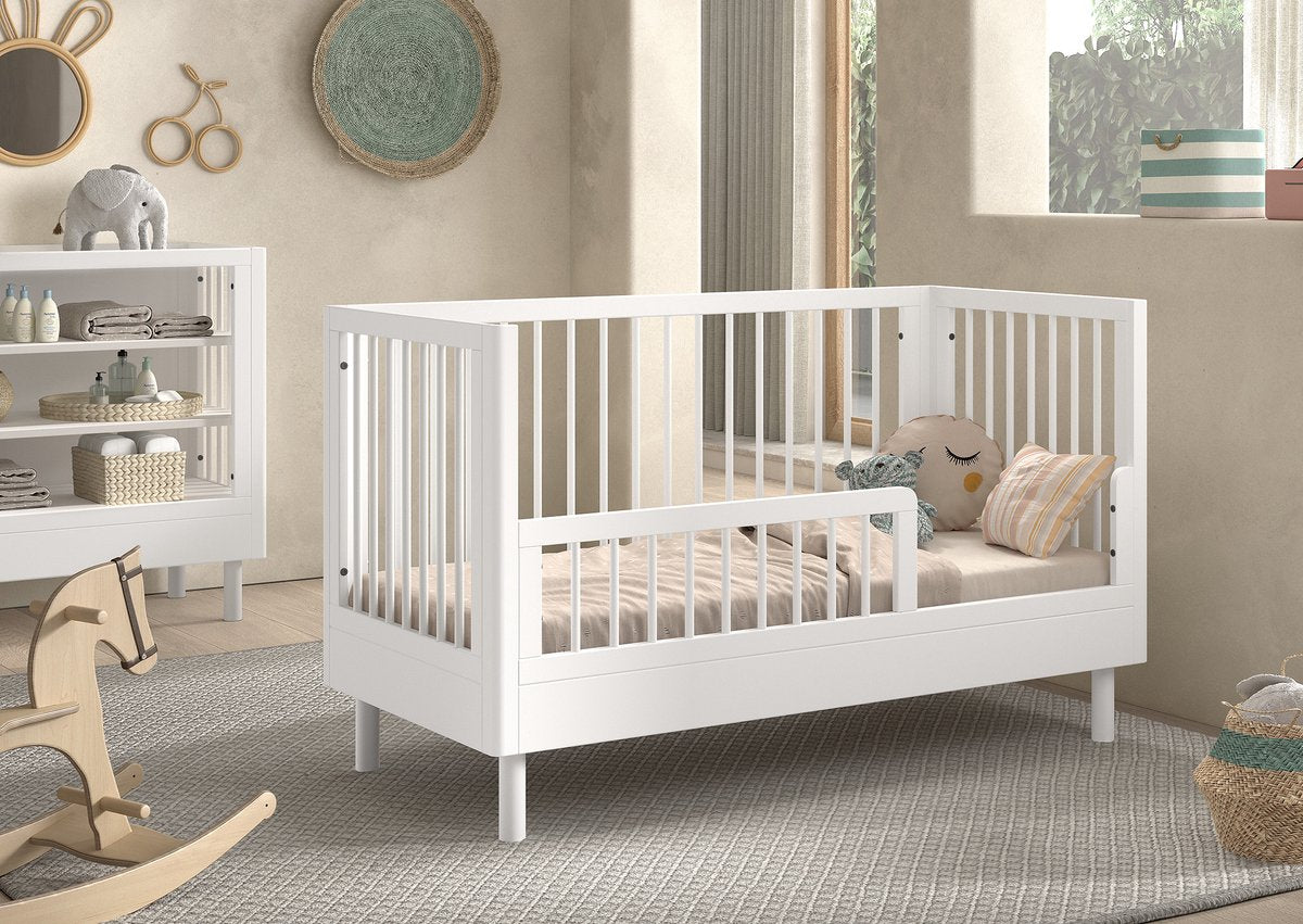 JAXX Forrest babybed - 70x140cm - beuk wit + ombouw toddler