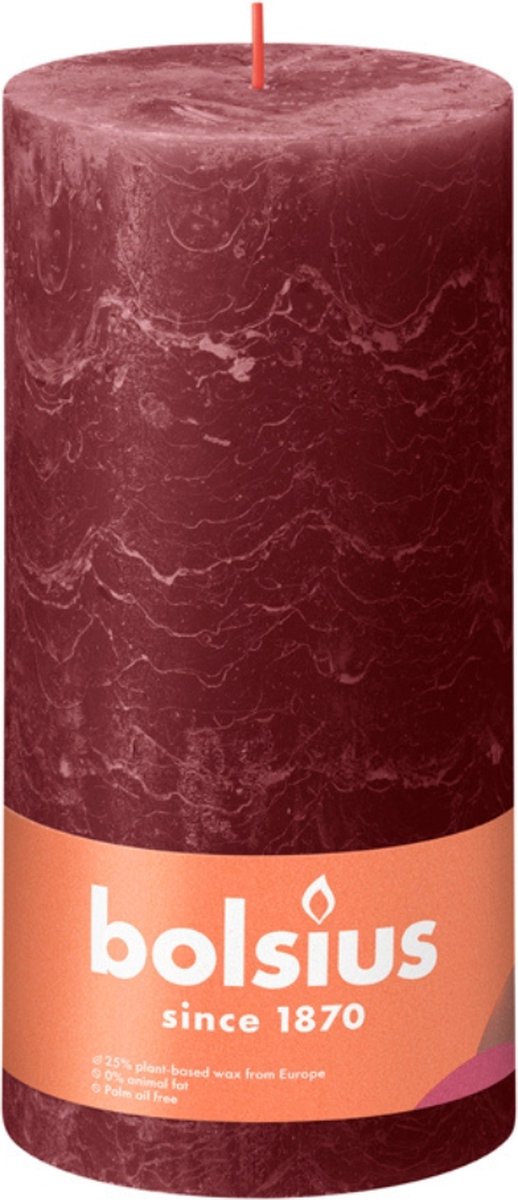 BOLSIUS Stompkaars - 20x10cm - velvet red