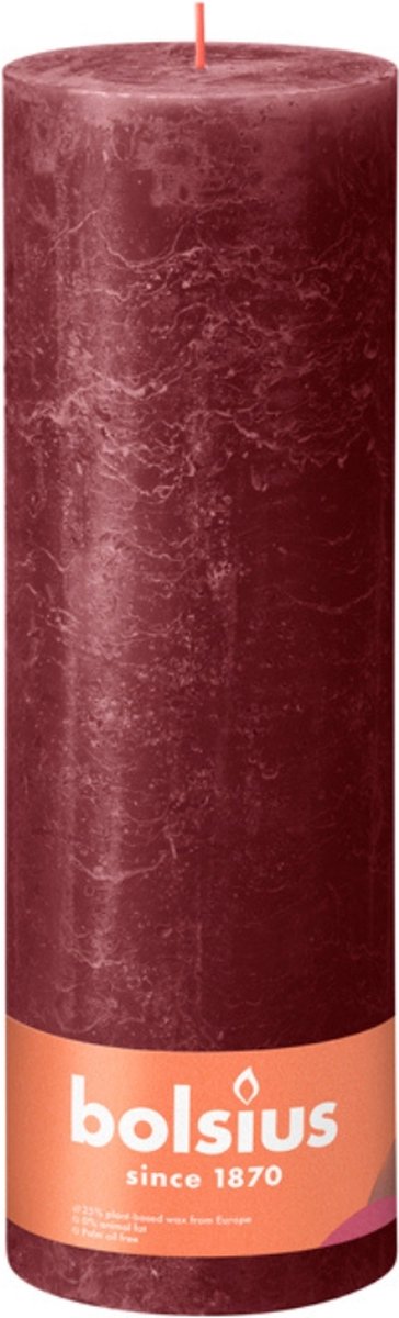 BOLSIUS Stompkaars - 30x10cm - velvet red