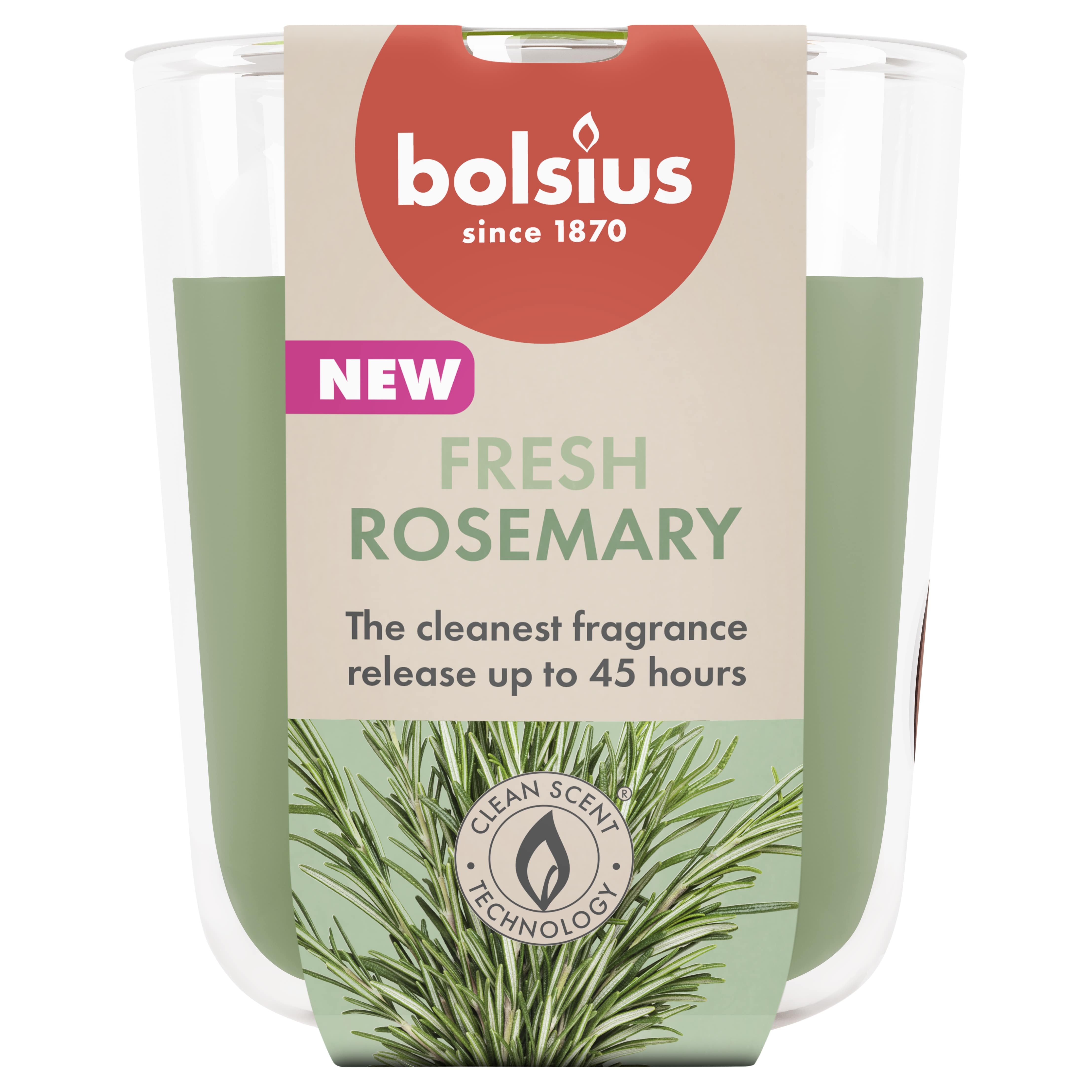 BOLSIUS Geurkaars in glas 97/85 - rozemarijn