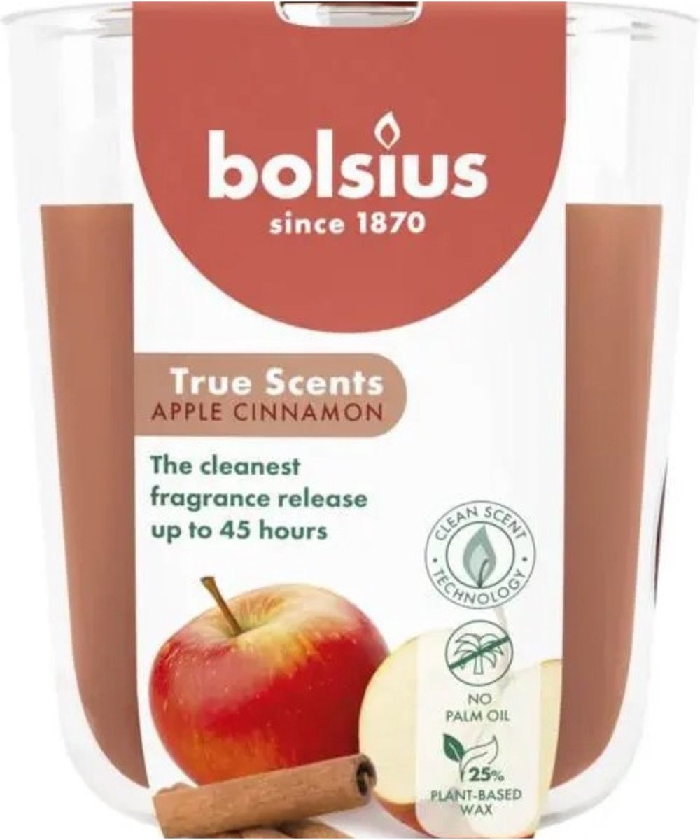 BOLSIUS Geurkaars in glas 97/85 - apple cinnamon