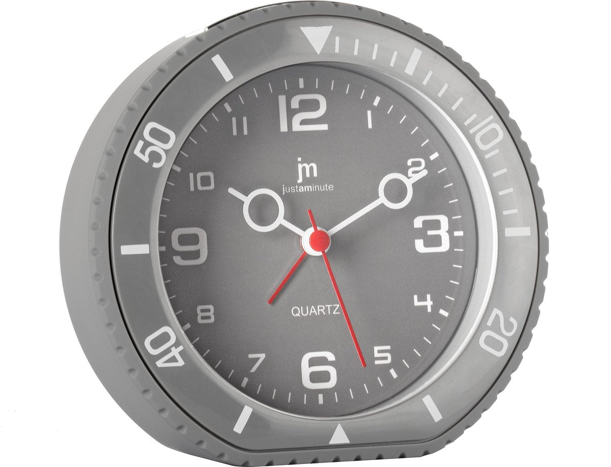 JUST A MINUTE Wekker 13cm - grijs