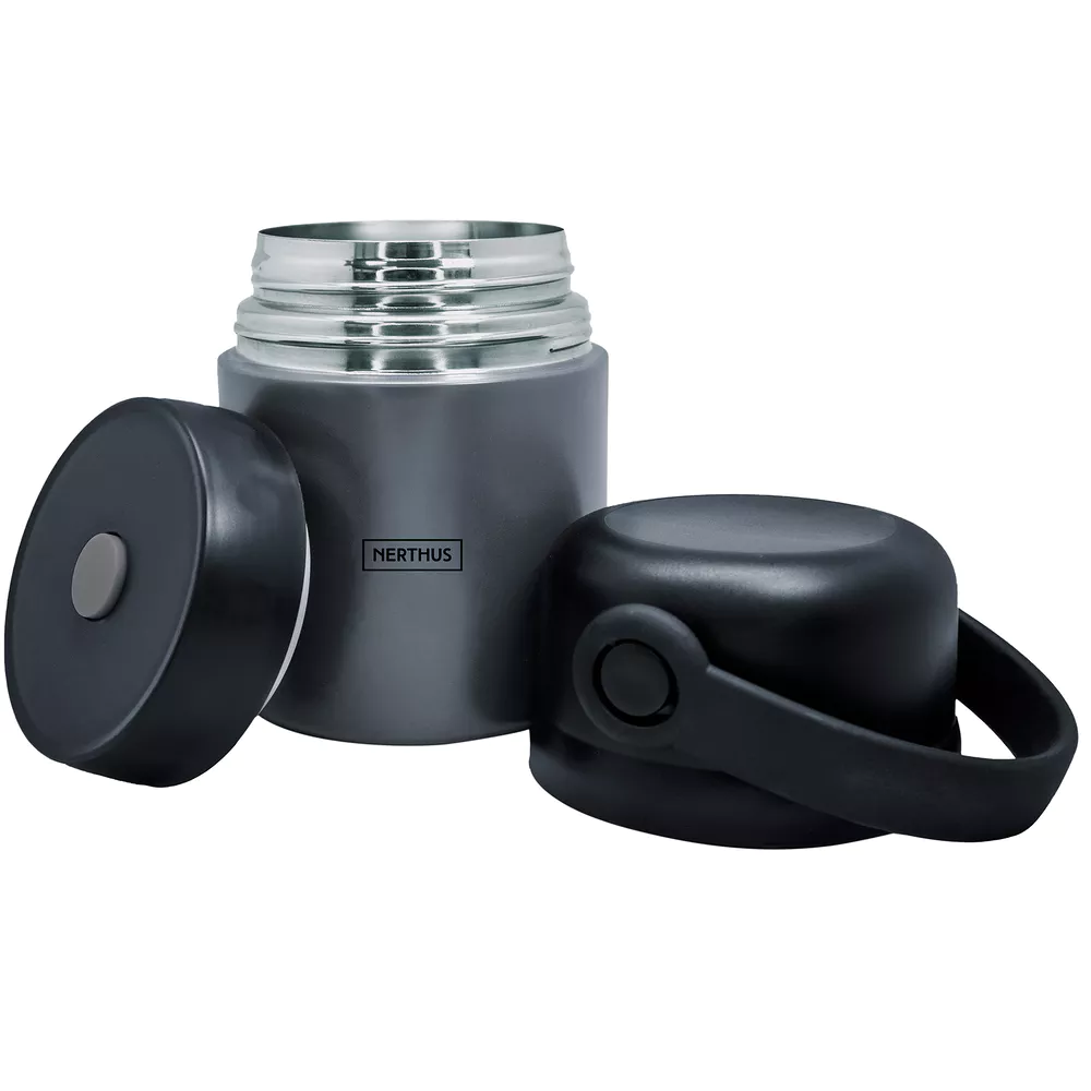 NERTHUS Voedseldrager geïsoleerd 650ml - grijs