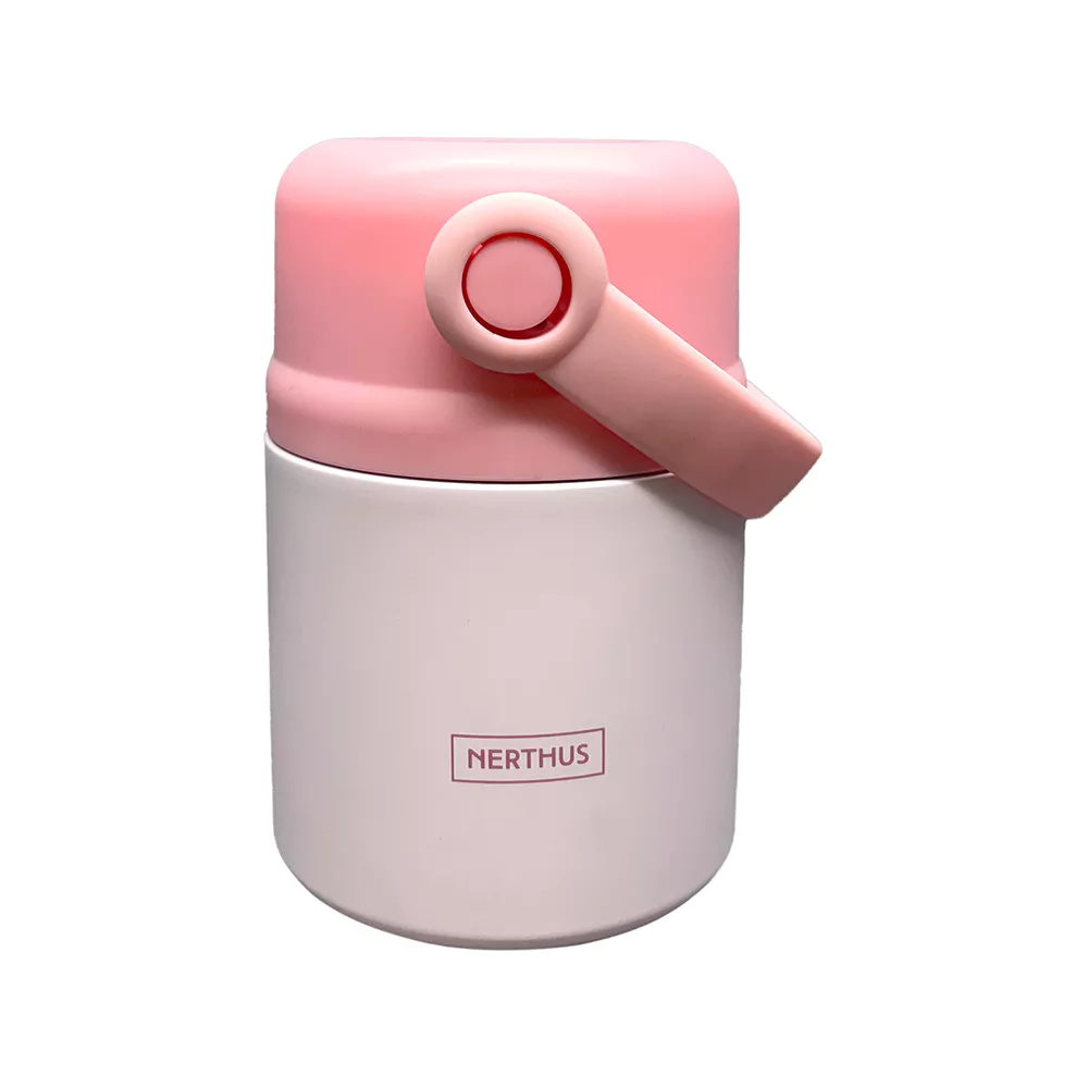NERTHUS Voedseldrager geïsoleerd 650ml - roze
