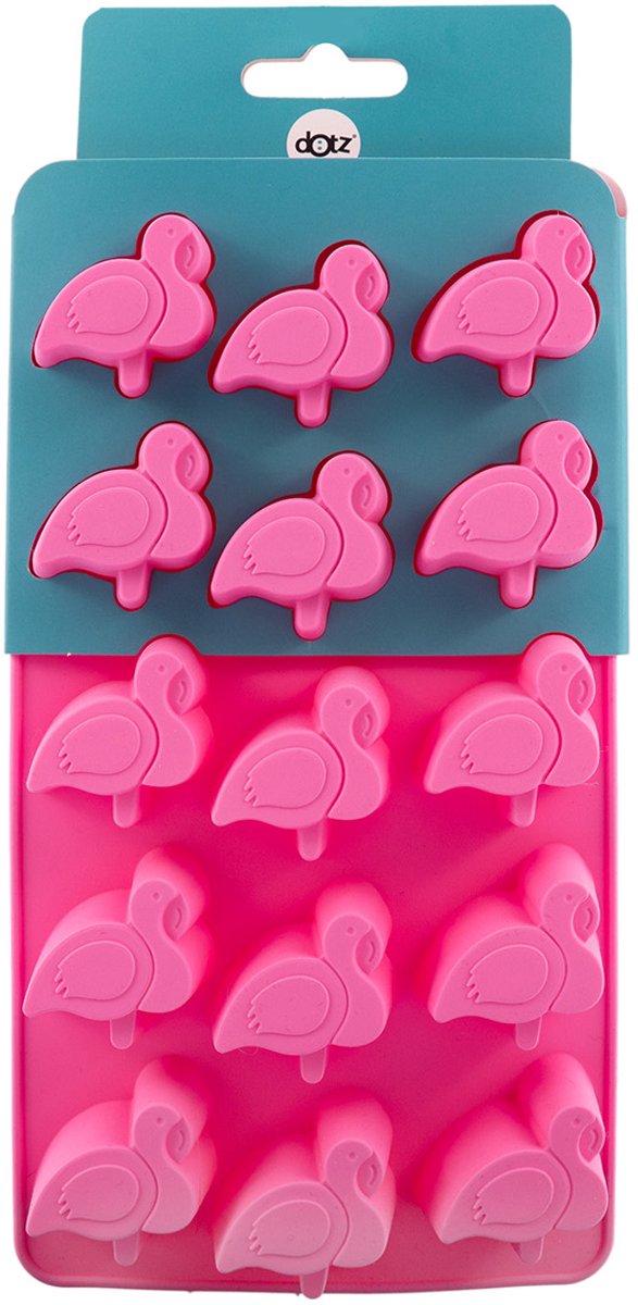 DOTZ Ijsblokjesvorm - 21x11x2cm - flamingos