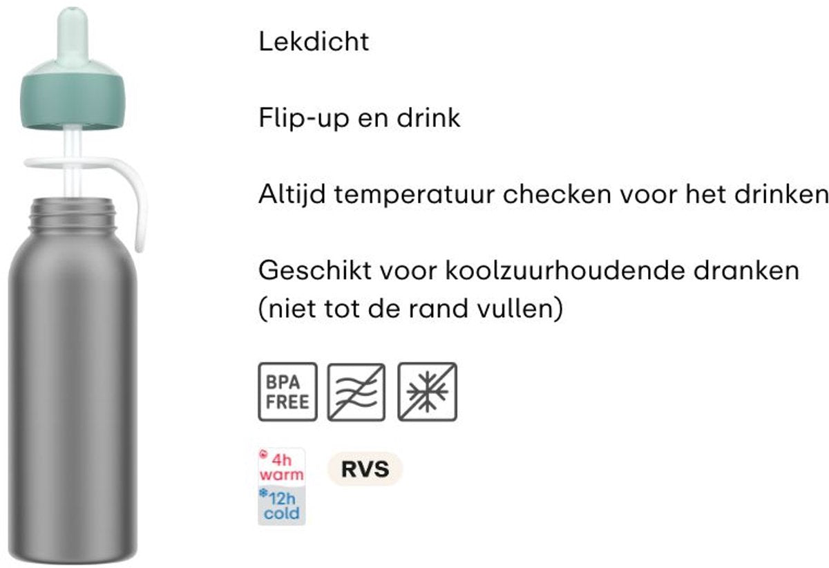 MEPAL isoleerfles flip-up campus 350 ml - cool pink