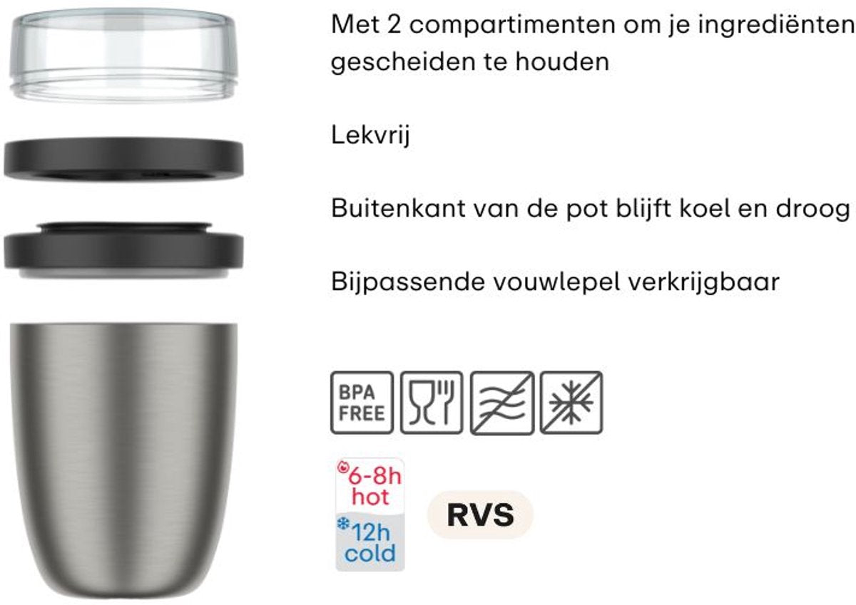 MEPAL isoleer lunchpot ellipse - vivid blue