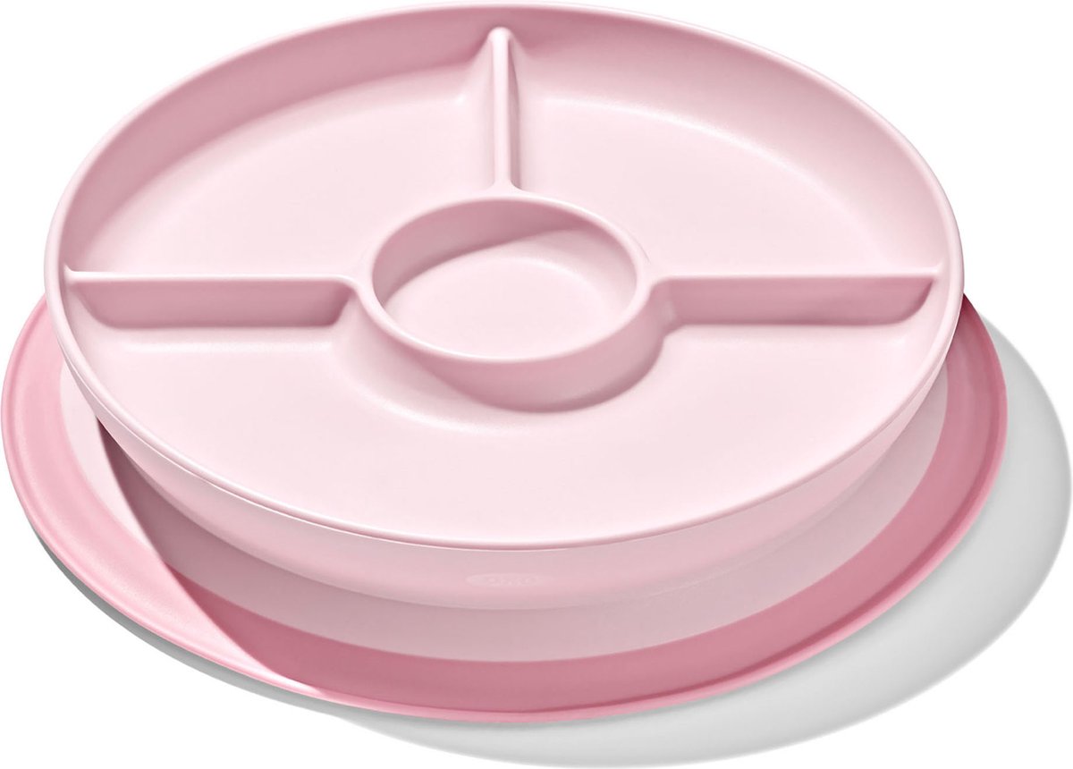 OXO TOT Stick & stay bord met 3 vakjes - blossom