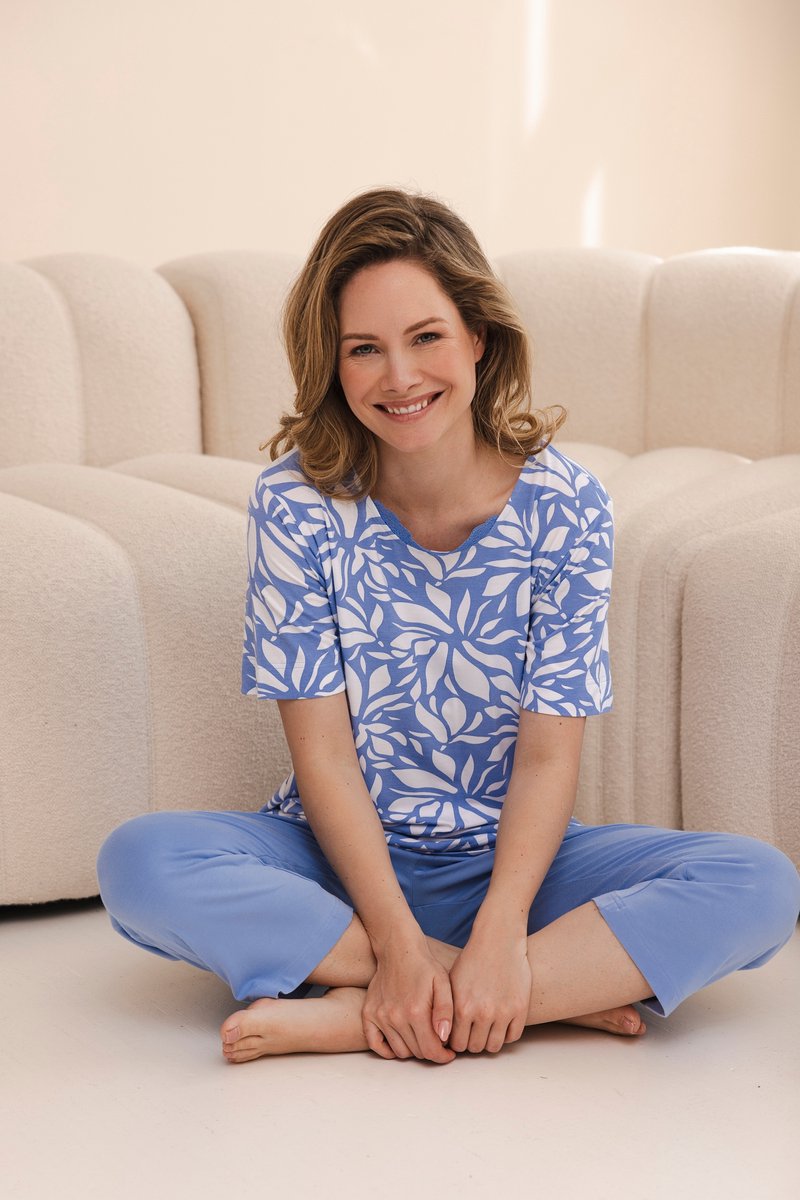 PASTUNETTE Dames pyjama - blauw - 44